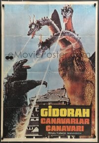 8b113 GHIDRAH THE THREE HEADED MONSTER Turkish 1965 Toho, he battles Godzilla, Mothra & Rodan!