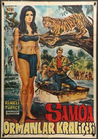 8b131 SAMOA QUEEN OF THE JUNGLE Turkish 1968 different art of sexy barely-dressed Edwige Fenech!