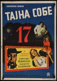 8b464 VICE SQUAD Yugoslavian 20x28 1953 Edward G. Robinson, B-girls, stool-pigeons, film noir!