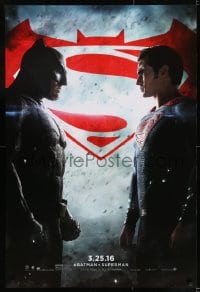 8c109 BATMAN V SUPERMAN teaser DS 1sh 2016 Ben Affleck and Henry Cavill in title roles facing off!
