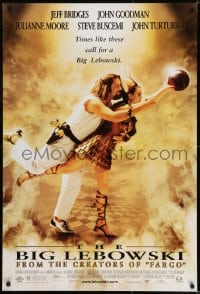 8c129 BIG LEBOWSKI DS 1sh 1998 Coen Bros cult classic, Jeff Bridges bowling with Julianne Moore!