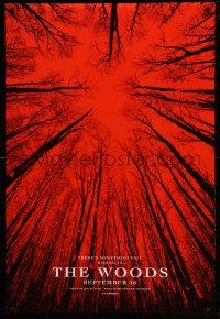 8c142 BLAIR WITCH teaser DS 1sh 2016 evil is hiding in The Woods, wacky fake title, red background!