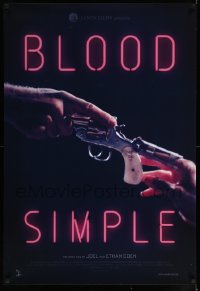 8c145 BLOOD SIMPLE 1sh R2016 Joel & Ethan Coen, Frances McDormand, cool film noir image!