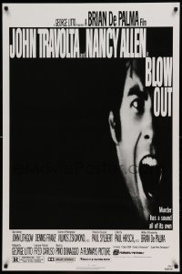 8c147 BLOW OUT 1sh 1981 John Travolta, Brian De Palma, murder has a sound all of its own!