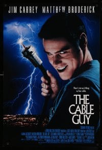 8c159 CABLE GUY DS 1sh 1996 Jim Carrey, Matthew Broderick, directed by Ben Stiller!