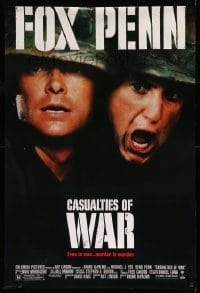 8c169 CASUALTIES OF WAR 1sh 1989 Michael J. Fox, Sean Penn, directed by Brian De Palma!