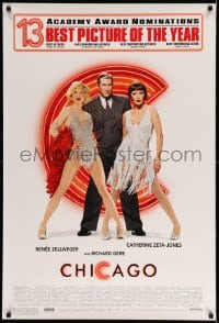8c176 CHICAGO 1sh 2002 Renee Zellweger & Catherine Zeta-Jones, Richard Gere, 13 AA nominations!