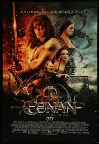 8c196 CONAN THE BARBARIAN advance DS 1sh 2011 Momoa, cool portraits of all the top stars!