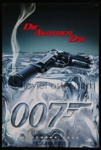 8c239 DIE ANOTHER DAY teaser DS 1sh 2002 Pierce Brosnan as James Bond, cool image of gun melting ice