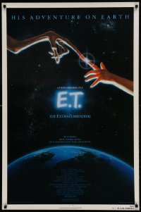 8c251 E.T. THE EXTRA TERRESTRIAL NSS style 1sh 1982 Steven Spielberg classic, John Alvin art!