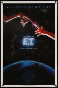 8c252 E.T. THE EXTRA TERRESTRIAL studio style 1sh 1982 Drew Barrymore, Steven Spielberg, Alvin art!