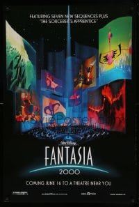 8c285 FANTASIA 2000 advance DS 1sh 1999 Walt Disney cartoon set to classical music!