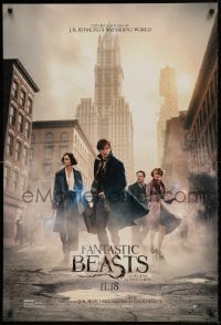 8c288 FANTASTIC BEASTS & WHERE TO FIND THEM teaser DS 1sh 2016 Yates, J.K. Rowling, Ezra Miller!