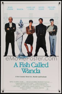 8c303 FISH CALLED WANDA int'l 1sh 1988 John Cleese, Jamie Lee Curtis, Kline & Palin in police line up!