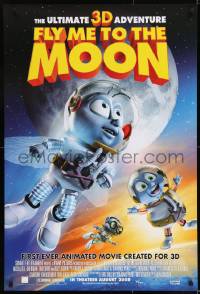 8c308 FLY ME TO THE MOON advance DS 1sh 2008 Tim Curry, Robert Patrick, cute sci-fi animation!