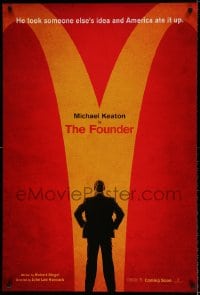 8c323 FOUNDER teaser DS 1sh 2016 Keaton as McDonald's founder Ray Kroc, he took someone else's idea!