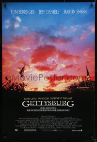 8c336 GETTYSBURG 1sh 1993 Tom Berenger, Jeff Daniels, cool image of Civil War battle!