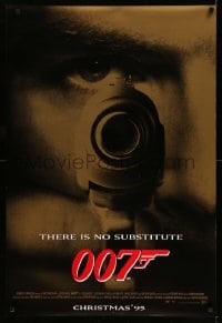 8c363 GOLDENEYE advance DS 1sh 1995 image of Pierce Brosnan as secret agent James Bond 007!