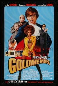 8c364 GOLDMEMBER advance DS 1sh 2002 Mike Myers as Austin Powers, Michael Caine, Beyonce Knowles!