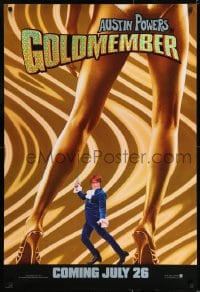 8c366 GOLDMEMBER foil teaser DS 1sh 2002 Mike Myers as Austin Powers between sexy legs!