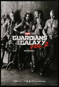 8c385 GUARDIANS OF THE GALAXY VOL. 2 teaser DS 1sh 2017 Chris Pratt, Saldana, Rooker, cast image!