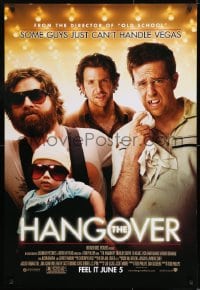 8c394 HANGOVER advance DS 1sh 2009 Bradley Cooper, Ed Helms, Zach Galifianakis!