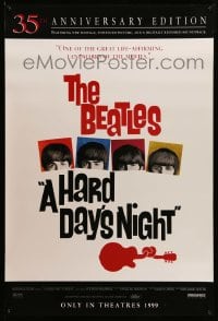 8c397 HARD DAY'S NIGHT advance 1sh R1999 The Beatles in their first film, rock & roll classic!