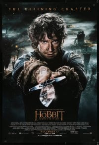 8c415 HOBBIT: THE BATTLE OF THE FIVE ARMIES advance DS 1sh 2014 Martin Freeman as Bilbo Baggins!
