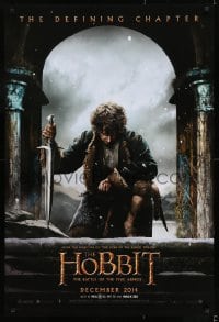 8c416 HOBBIT: THE BATTLE OF THE FIVE ARMIES teaser DS 1sh 2014 Martin Freeman as Bilbo Baggins!