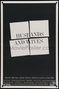 8c443 HUSBANDS & WIVES DS 1sh 1992 Woody Allen, Mia Farrow, Liam Neeson, cool design!