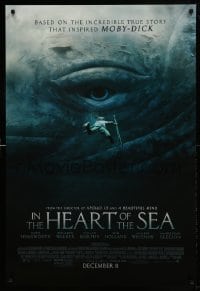 8c448 IN THE HEART OF THE SEA advance DS 1sh 2015 Ron Howard, Chris Hemsworth, huge whale eye!