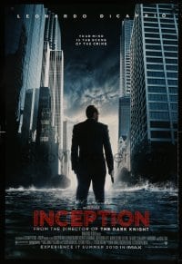 8c450 INCEPTION IMAX advance DS 1sh 2010 Christopher Nolan, Leonardo DiCaprio standing in water!