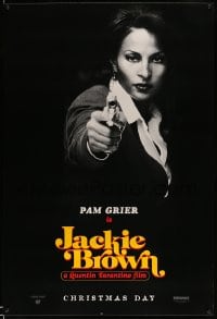 8c478 JACKIE BROWN teaser 1sh 1997 Quentin Tarantino, cool image of Pam Grier in title role!