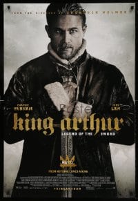 8c502 KING ARTHUR LEGEND OF THE SWORD advance DS 1sh 2017 Charlie Hunnam in the title role!