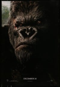 8c505 KING KONG teaser DS 1sh 2005 Peter Jackson, huge close-up portrait of giant ape!
