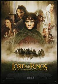 8c571 LORD OF THE RINGS: THE FELLOWSHIP OF THE RING advance DS 1sh 2001 Tolkien, montage of top cast!