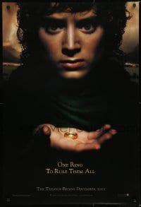 8c573 LORD OF THE RINGS: THE FELLOWSHIP OF THE RING teaser DS 1sh 2001 J.R.R. Tolkien, one ring!