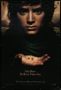 8c572 LORD OF THE RINGS: THE FELLOWSHIP OF THE RING teaser 1sh 2001 J.R.R. Tolkien, one ring!