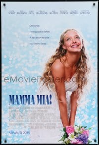 8c598 MAMMA MIA! 2-sided advance 1sh 2008 Meryl Streep, Pierce Brosnan, sexy Amanda Seyfried!