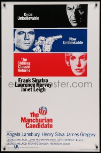 8c602 MANCHURIAN CANDIDATE 1sh R1988 Frank Sinatra, Janet Leigh, directed by John Frankenheimer!