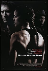 8c627 MILLION DOLLAR BABY int'l advance DS 1sh 2004 Clint Eastwood, boxer Hilary Swank, Freeman!