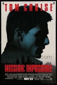 8c629 MISSION IMPOSSIBLE advance DS 1sh 1996 Tom Cruise, Jon Voight, Brian De Palma directed!