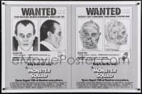 8c633 MONSTER SQUAD advance 1sh 1987 wacky wanted poster mugshot images of Dracula & the Mummy!