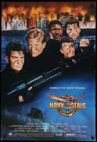 8c656 NAVY SEALS int'l 1sh 1990 Charlie Sheen & Michael Beihn are America's top secret weapon!