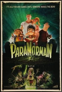 8c671 PARANORMAN advance DS 1sh 2012 all fun and games until someone raises the dead, 8-17-12 style!