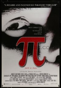 8c683 PI 1sh 1998 Darren Aronofsky sci-fi mathematician thriller, Sean Gullette!