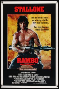 8c713 RAMBO FIRST BLOOD PART II 1sh 1985 no law, no war can stop Sylvester Stallone!