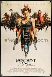 8c729 RESIDENT EVIL: THE FINAL CHAPTER advance DS 1sh 2016 image of sexiest Milla Jovavich with gun!