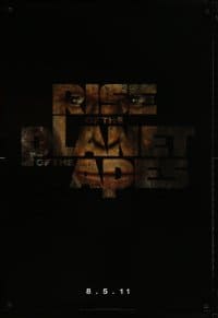 8c745 RISE OF THE PLANET OF THE APES style A teaser 1sh 2011 prequel to the 1968 classic!