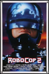 8c750 ROBOCOP 2 1sh 1990 cyborg policeman Peter Weller, sci-fi sequel!